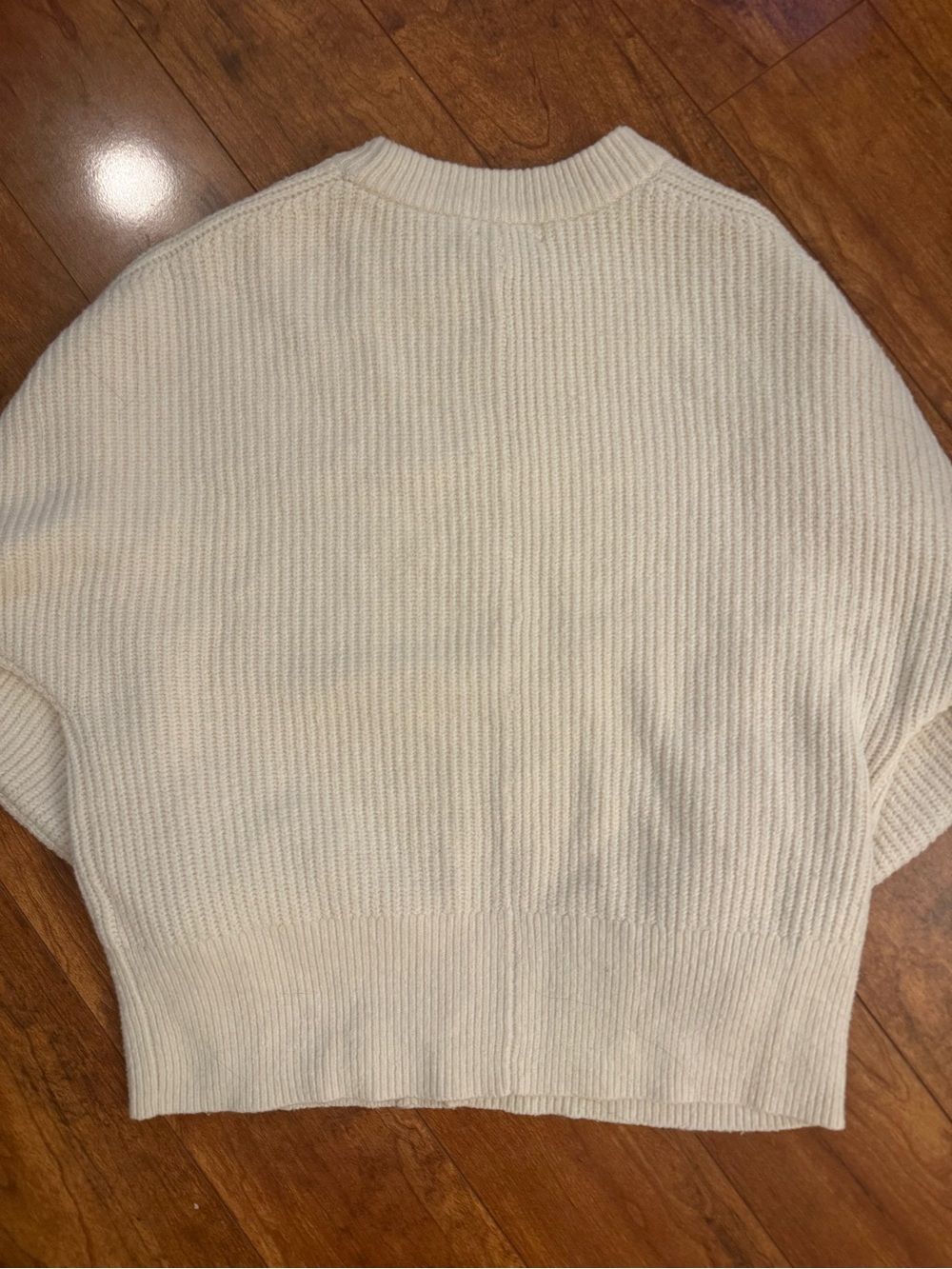 ON-34th Cream Ribbed Knit Sweater - Picture 2 of 3